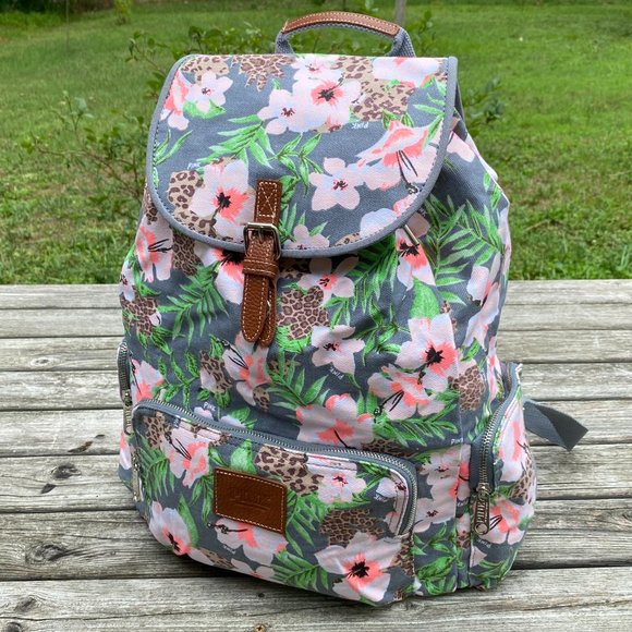 Victoria's Secret PINK Wild Tropical Floral Backpack *RARE* - Picture 2 of 16